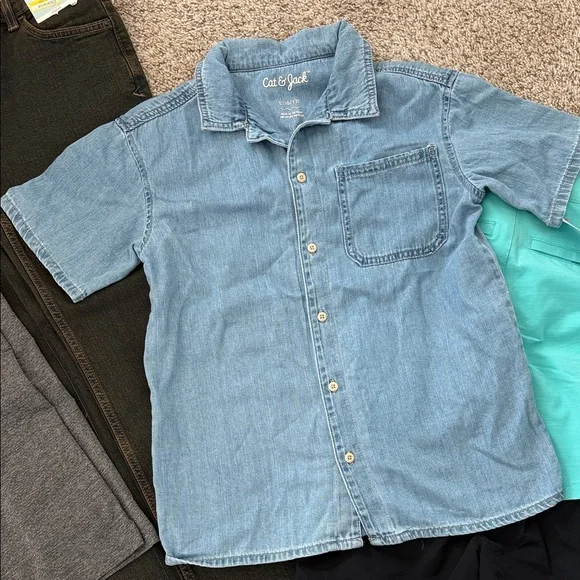 Cat & Jack Sz 10/12 boys bundle- jeans,shirt,swim - Picture 4 of 10